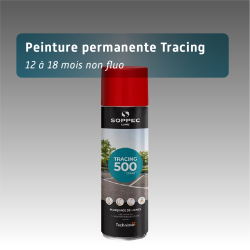 Bombe de marquage tracing 500 peinture permanente - lignes de signalisation - 12 à 18 mois - 6 coloris